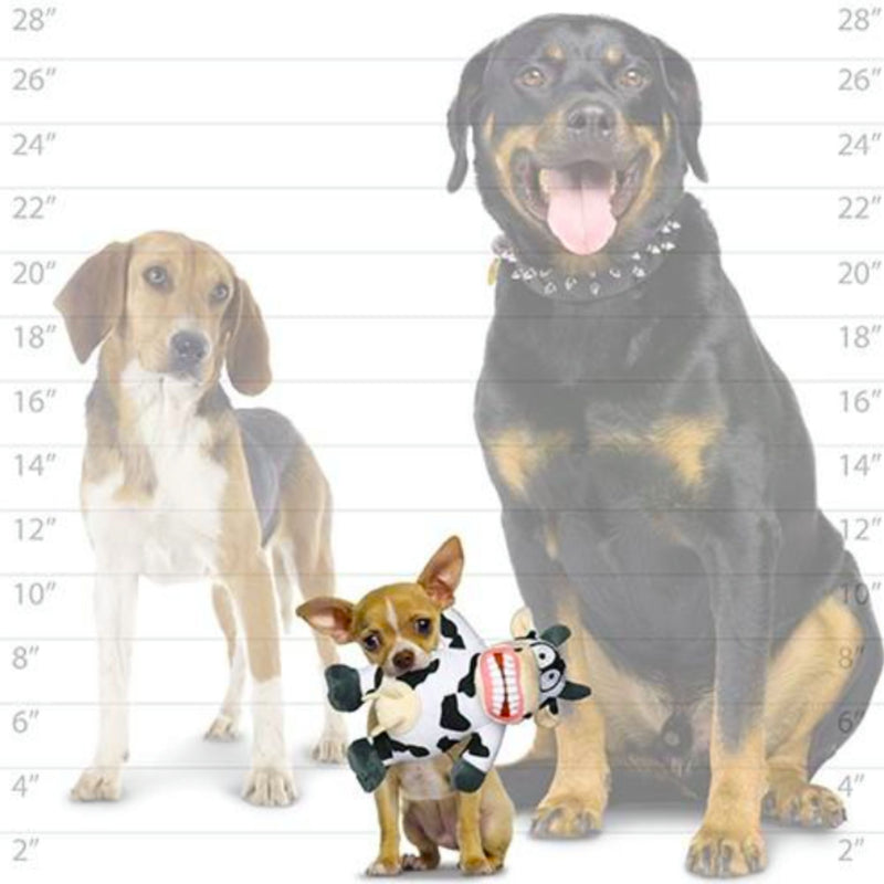 Mighty® Angry Animals Cow Ultra-Durable Plush Dog Toy for Tug & Fetch