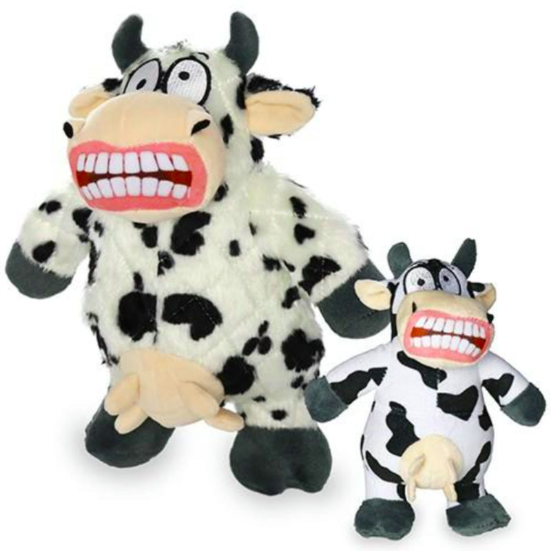 Mighty® Angry Animals Cow Ultra-Durable Plush Dog Toy for Tug & Fetch