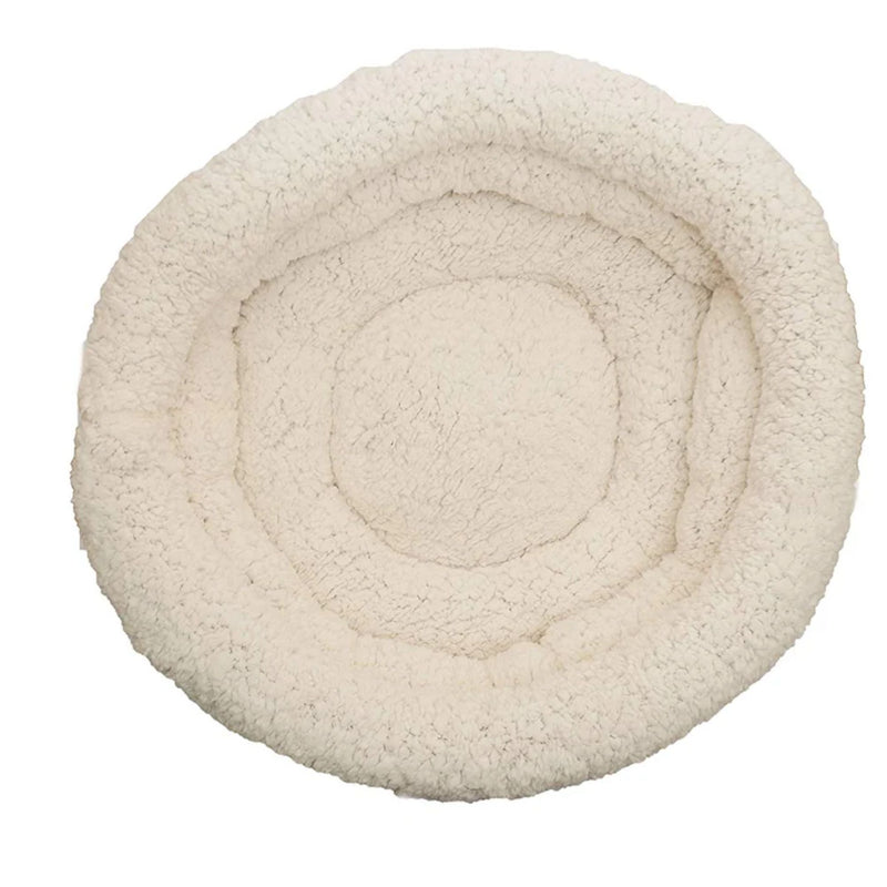 Rosewood Deep Tweed Teddy Bear Round Pet Bed