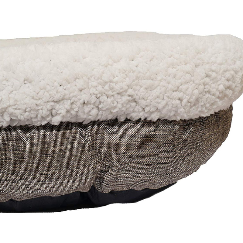 Rosewood Deep Tweed Teddy Bear Round Pet Bed