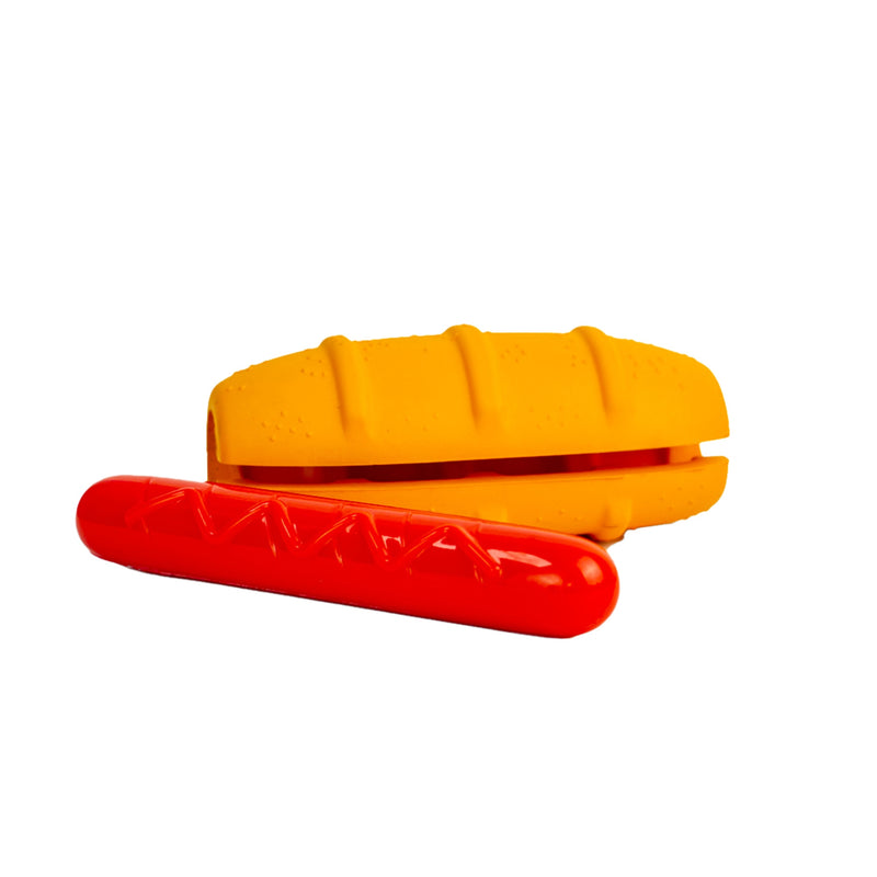 Zugo Hot Doggy Rubber Toy – Treat-Dispensing Interactive Chew Toy