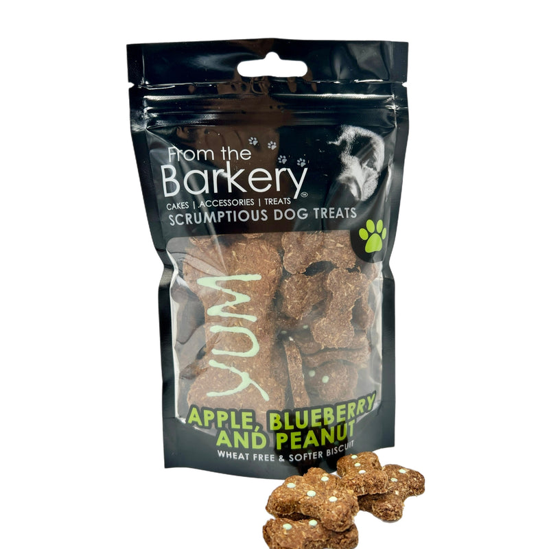 From the Barkery Apple, Blueberry & Peanut Dog Biscuits – Wheat-Free