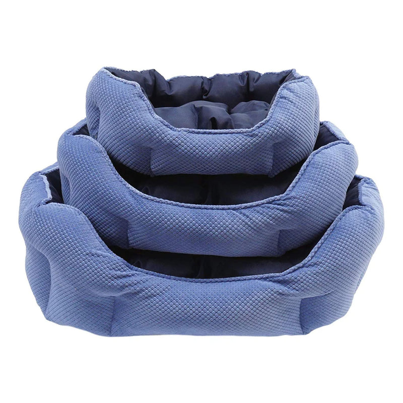 Rosewood Navy Quilted Water-Resistant Pet Bed