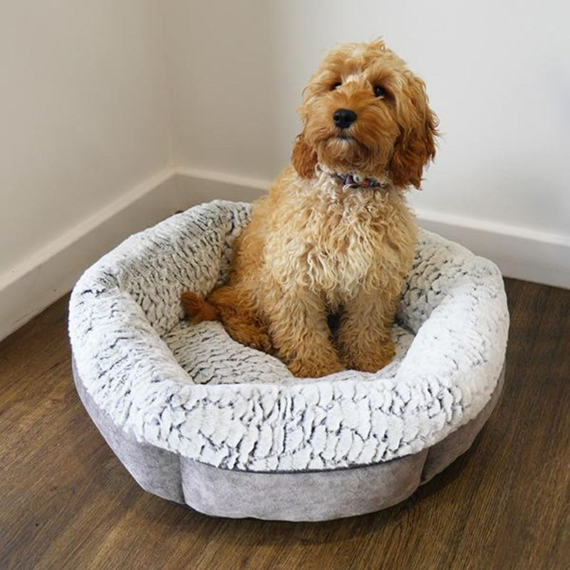 Rosewood Luxury Fleece Lined Plush Pet Bed