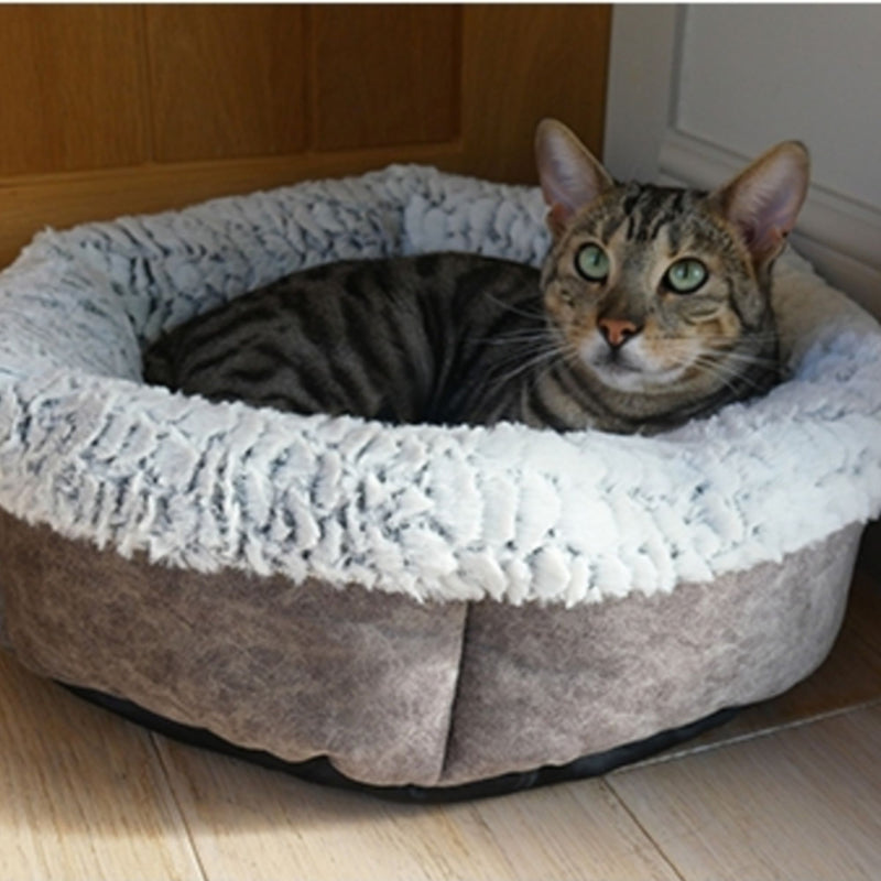 Rosewood Luxury Fleece Lined Plush Pet Bed