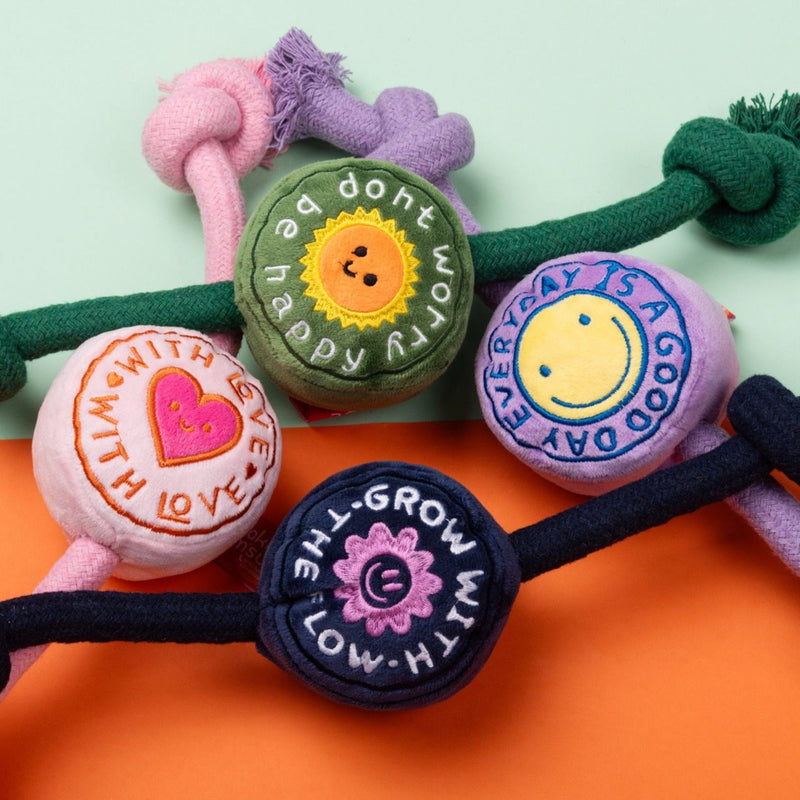 Takamisu Plush Squeaker Rope Dog Toy