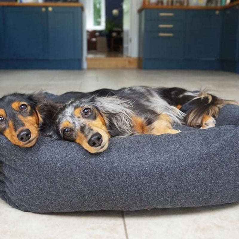 Rosewood Grey Felt Memory Foam Pet Bed