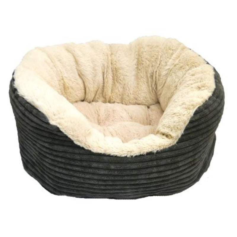 Rosewood Jumbo Cord & Plush Dog Bed