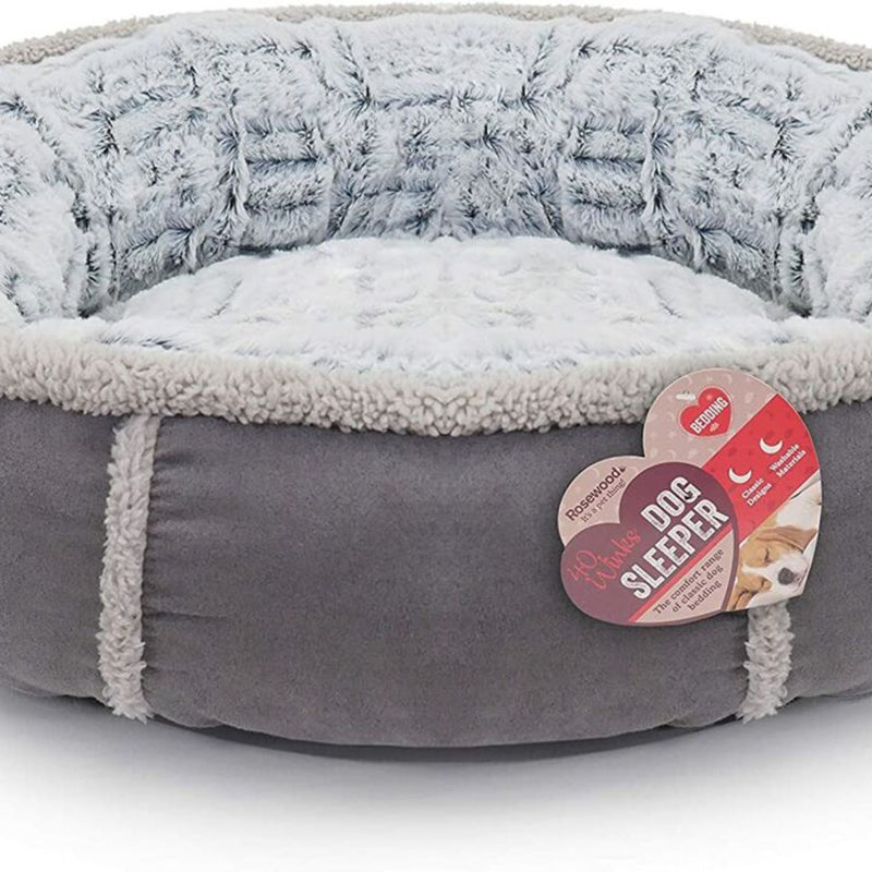 Rosewood Deep Plush Donut Bed
