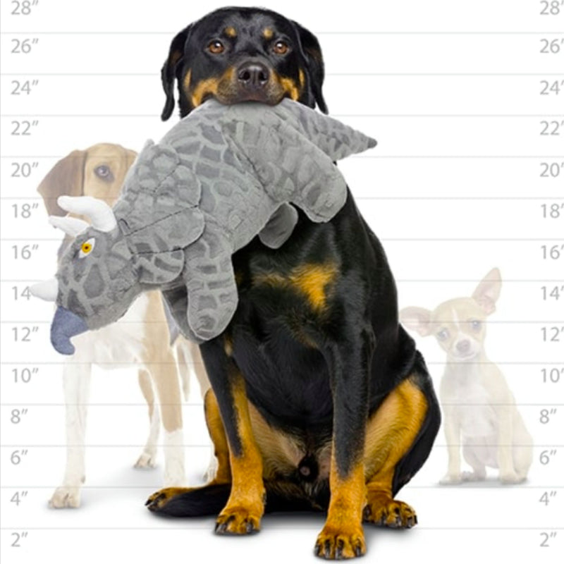 Mighty Dinosaur Triceratops Super Soft Plush Dog Toy