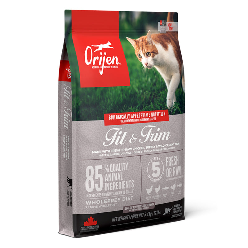 ORIJEN™ Fit & Trim Dry Adult Cat Food – Chicken, Turkey & Fish