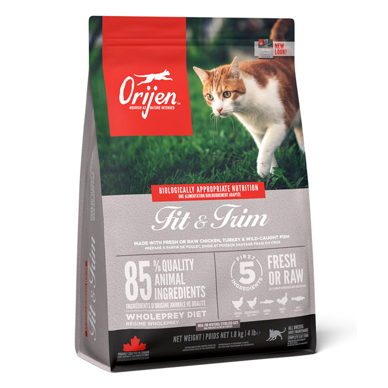 ORIJEN™ Fit & Trim Dry Adult Cat Food – Chicken, Turkey & Fish