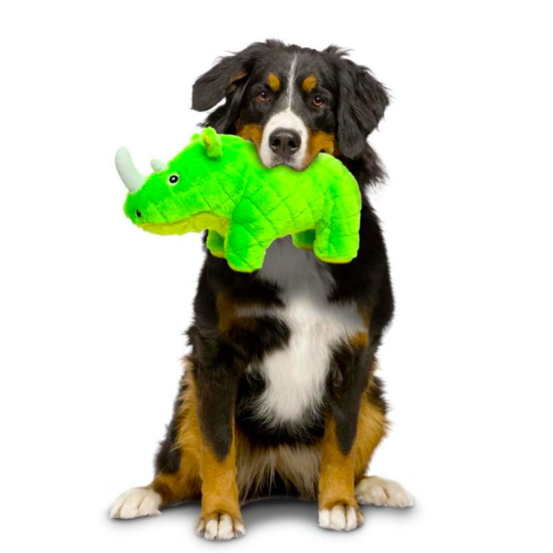 Mighty Safari Rhino Plush Dog Toy