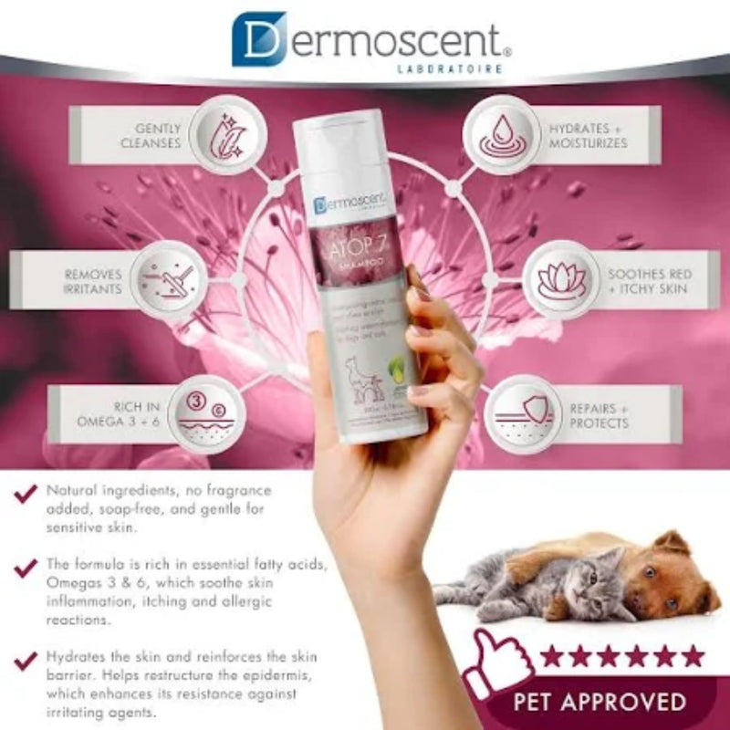 Dermascent Atop 7® 200ml Medicated Shampoo for Dogs & Cats