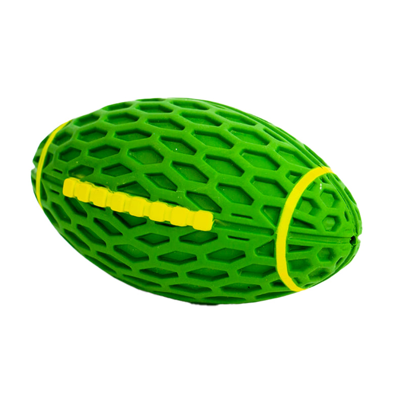 Zugo Rugby Interactive Squeaky Ball Natural Rubber Dog Toy