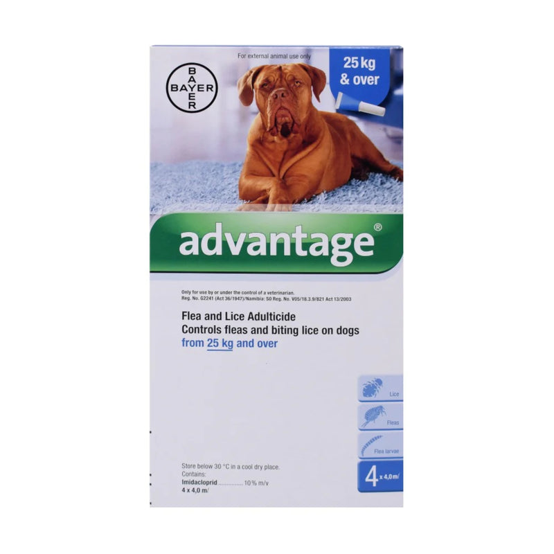 Advantage Spot-On XL Dog Flea Treatment – 4 Pack (25kg+)