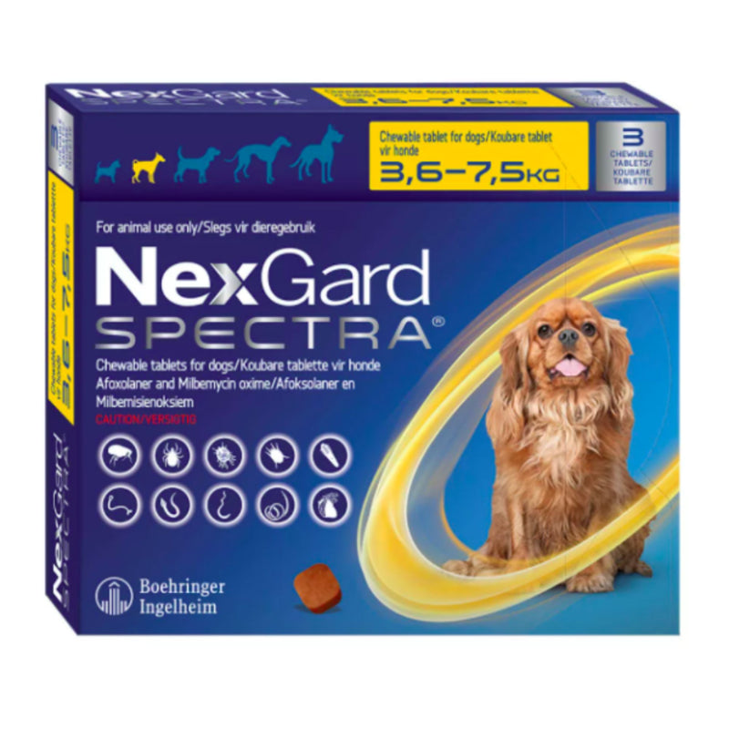NexGard Spectra Chewable Tick & Flea Tablets for Dogs