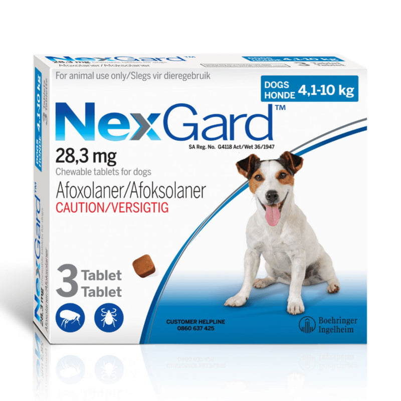 NexGard Chewables for Dogs – Tick & Flea Control (All Sizes, 3 Tablets)