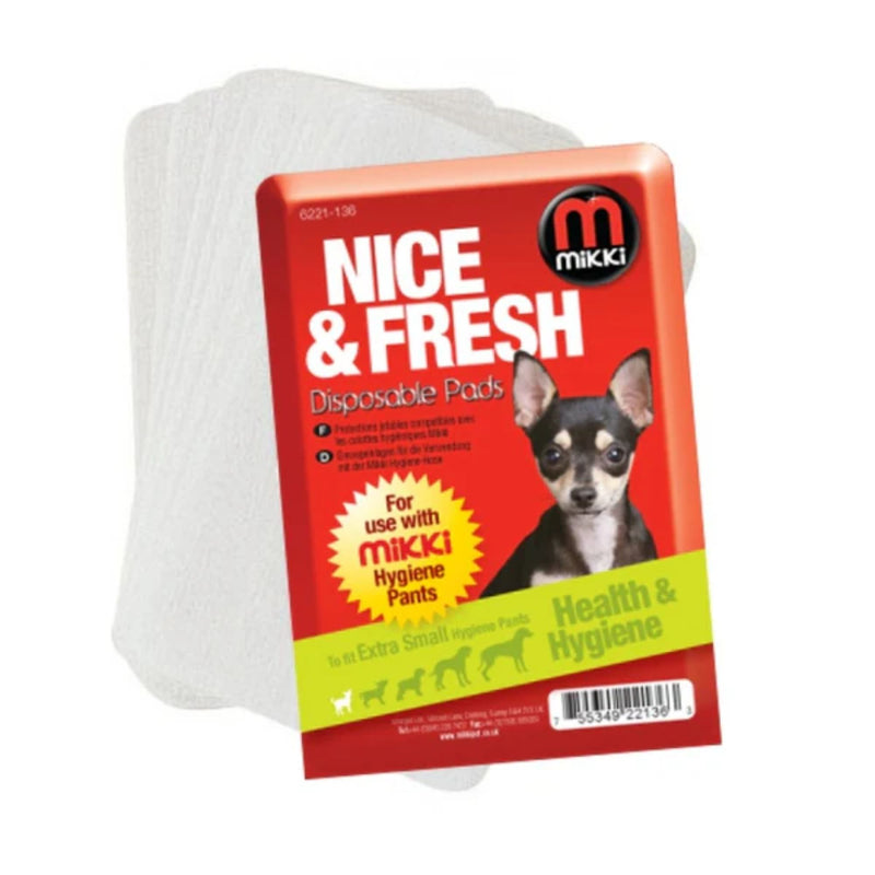 Mikki Disposable Hygiene Pads – Sanitary Pads for Female Dogs on Heat (Pack of 10)