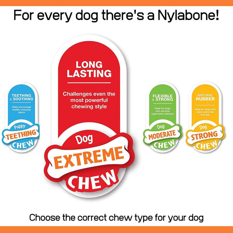 Nylabone Extreme Pork Hide Bone – Bacon & Peanut Butter Flavour