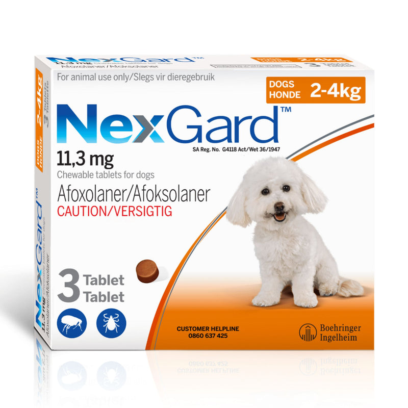 NexGard Chewables for Dogs – Tick & Flea Control (All Sizes, 3 Tablets)