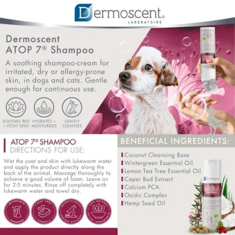 Dermascent Atop 7® 200ml Medicated Shampoo for Dogs & Cats