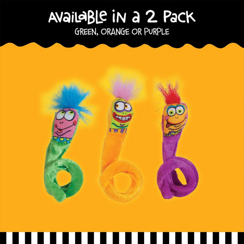Fat Cat Classic Springy Worms Catnip Toys 2 Pack