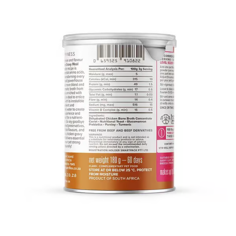 NutriFlex Chicken Bone Broth for Dogs & Cats 180g