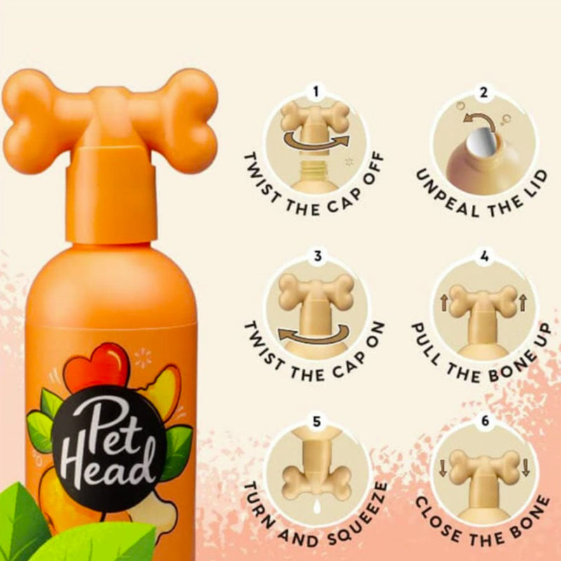 Pet Head Quick Fix 2-in-1 Dog Shampoo – Peach & Argan Oil, 300ml