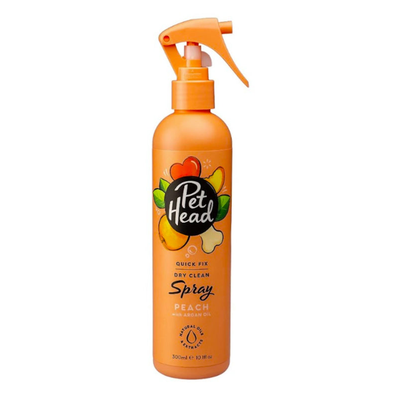 Pet Head Quick Fix Dry Clean Spray – Peach & Argan Oil, 200ml