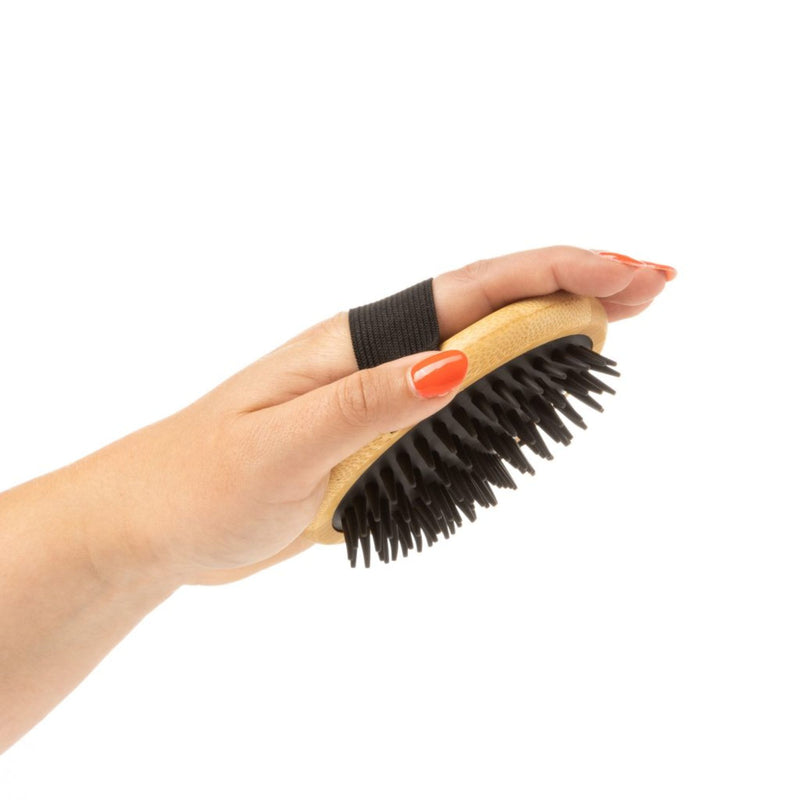 Mikki Bamboo Palm Brush – Moulting Massage for short & medium coats