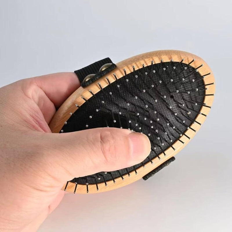 Mikki Bamboo Palm Brush – Ball Pin for Medium & Long Coats