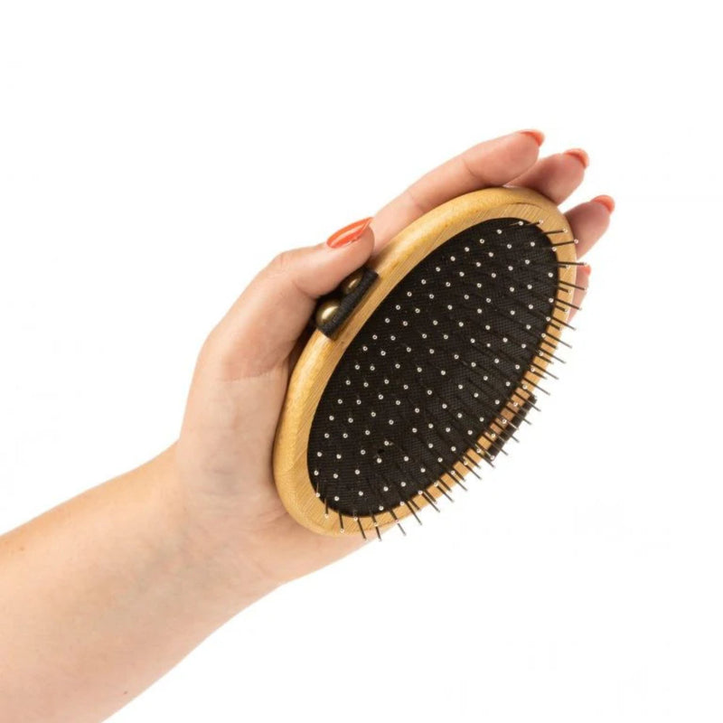 Mikki Bamboo Palm Brush – Ball Pin for Medium & Long Coats