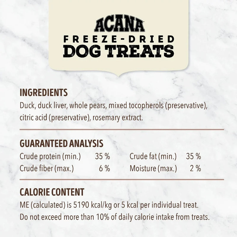 ACANA™ Duck & Pear Freeze-Dried Dog Treats – Single Protein, Grain-Free