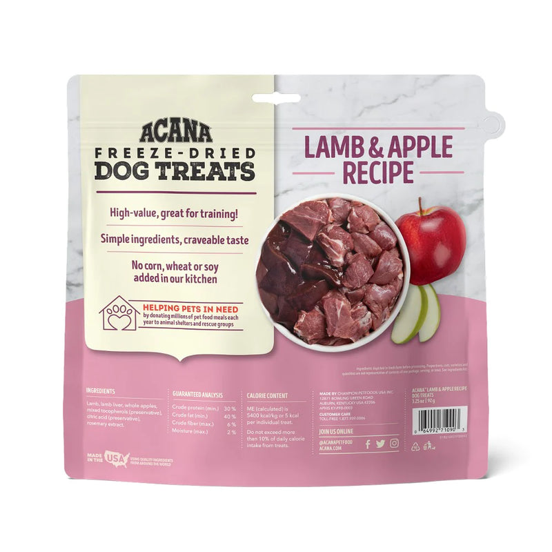 ACANA™ Lamb & Apple Freeze-Dried Dog Treats – Grass-Fed, Grain-Free, Single Protein