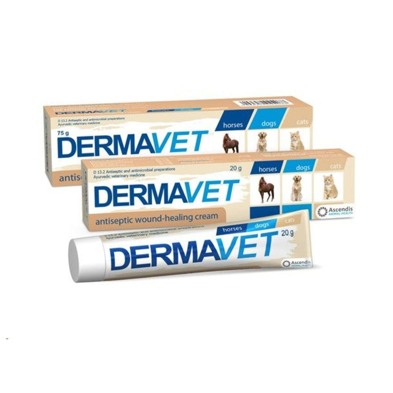 Dermavet Antiseptic Wound Healing Cream for Cats, Dogs & Horses 75g