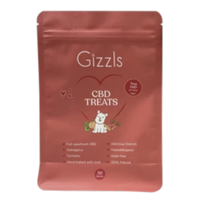 Gizzls Ostrich CBD Dog Treats Medium & Large Dogs