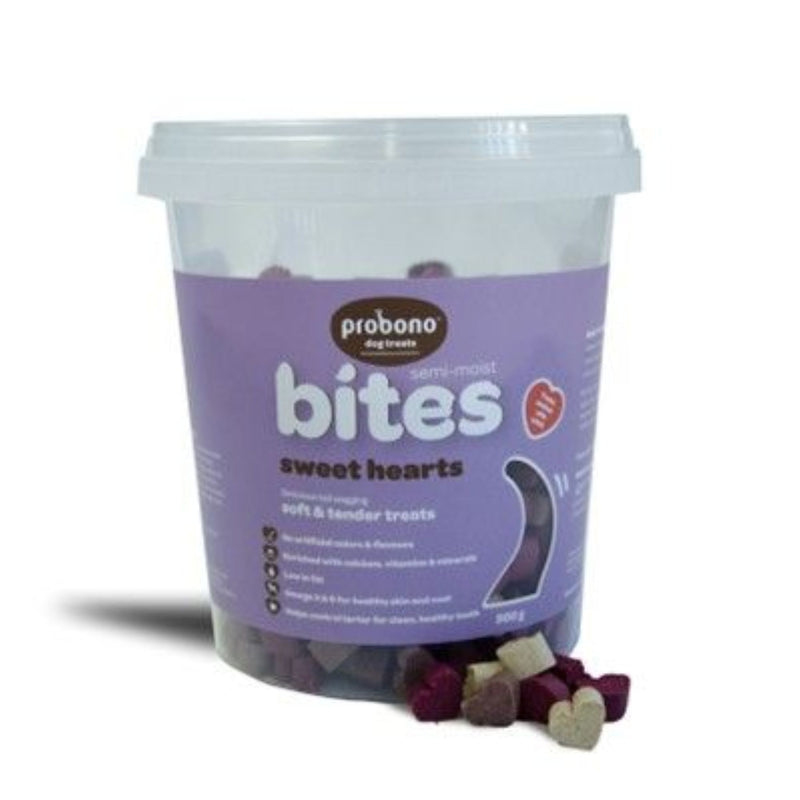 Probono Semi Moist Sweet Hearts Dog Treats