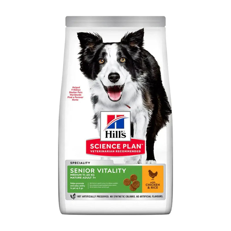 Hill's Science Plan Canine Senior Vitality 7+ Medium Chicken Dog Food