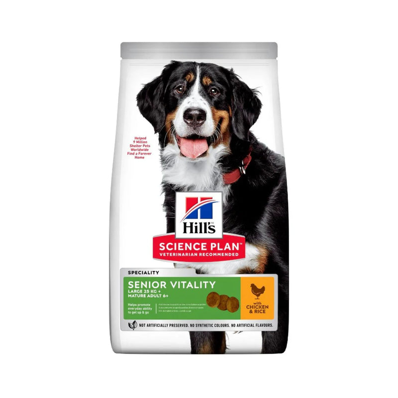 Hill's Science Plan Canine Senior Vitality 6+ Large Breed Chicken Dog Food 14kg