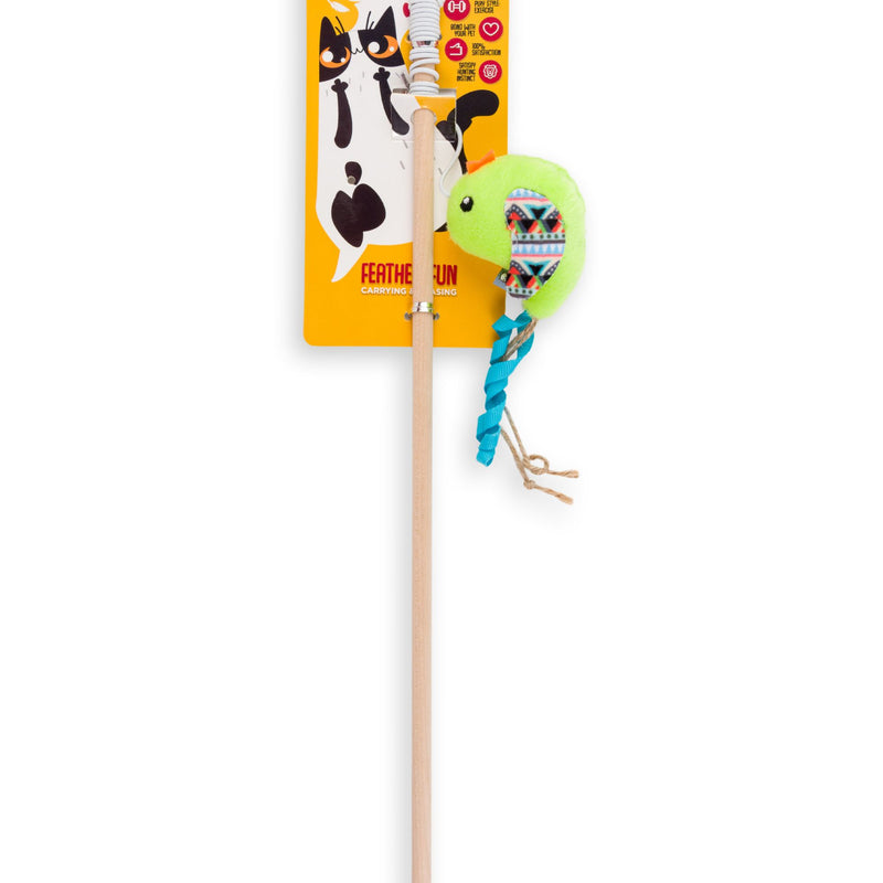 Cat’s Life Cat Dangler Bird Toy Blue Feather, 14cm