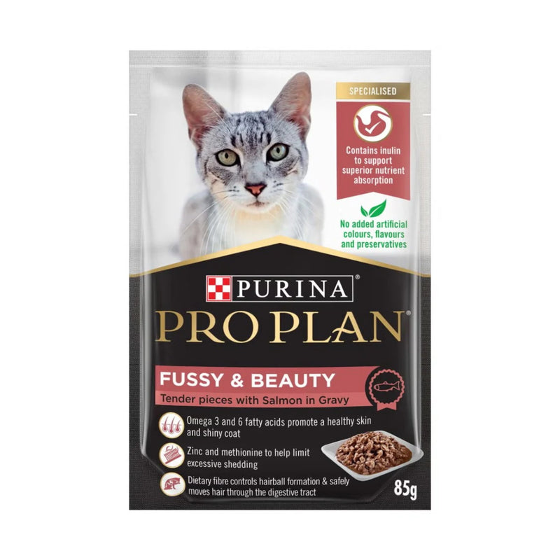 Purina Pro Plan Adult Fussy Beauty Salmon in Gravy Wet Cat Food