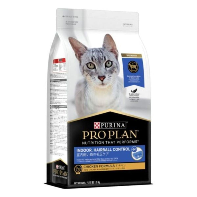 Purina Pro Plan Feline Adult Indoor Hairball Control Chicken Dry Cat Food