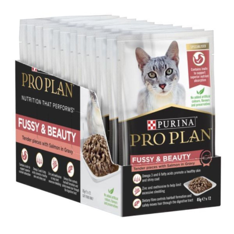 Purina Pro Plan Adult Fussy Beauty Salmon in Gravy Wet Cat Food