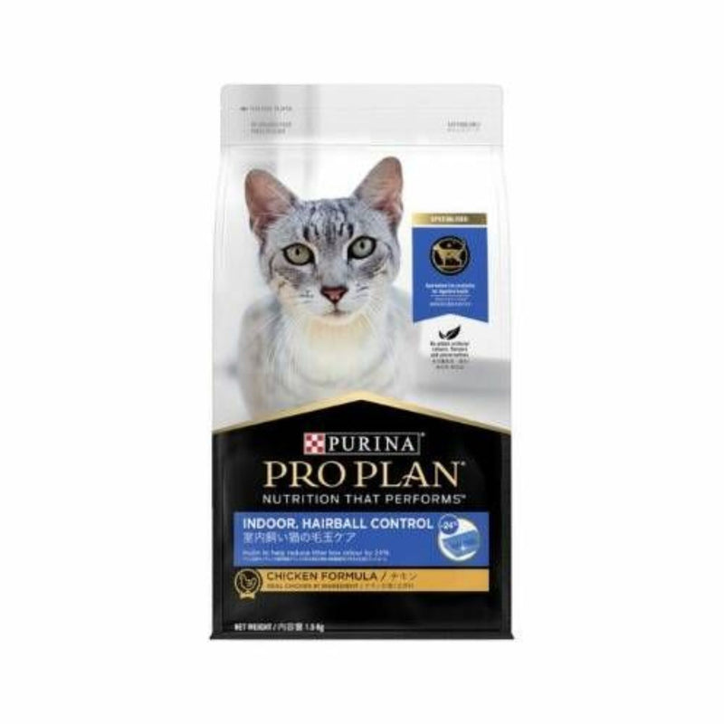 Purina Pro Plan Adult Indoor Hairball Control Chicken Dry Cat Food