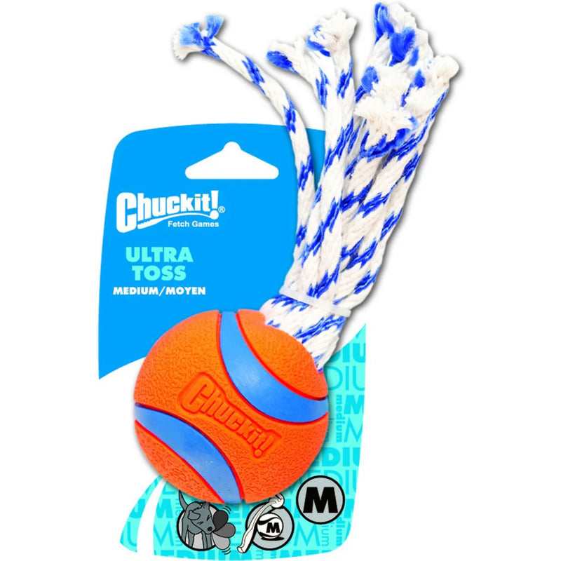 Chuckit! Ultra Toss Launcher Compatible Rubber Ball with Rope