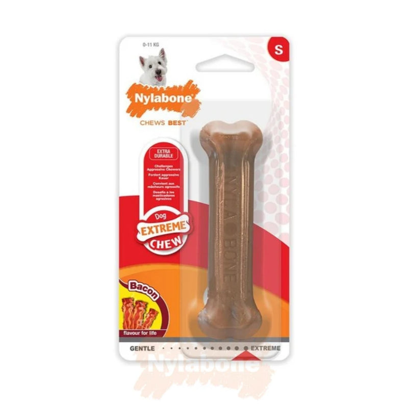Nylabone Extreme Bone Chew – Chicken or Bacon Flavour