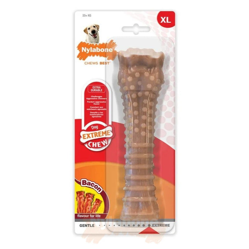 Nylabone Extreme Bone Chew – Chicken or Bacon Flavour