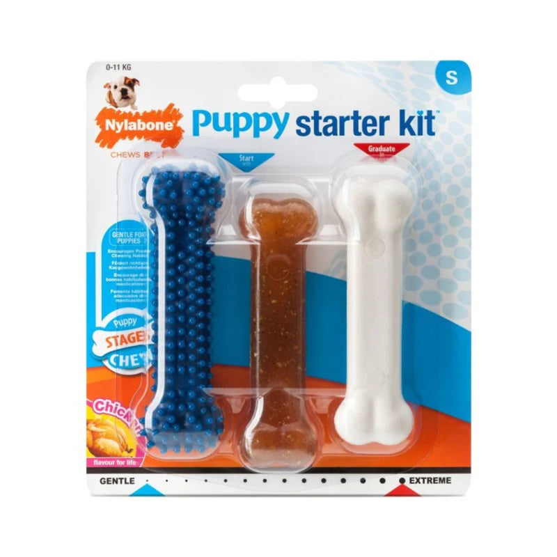 Nylabone Puppy Chew Starter Kit – Chicken Flavoured