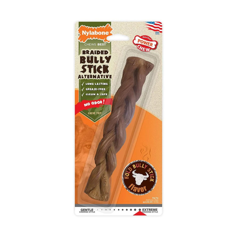 Nylabone Extreme Braided Bully Stick Chew Toy – Beef Flavoured